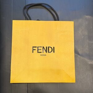 Fendi Bright Yellow Tote with Black Accents